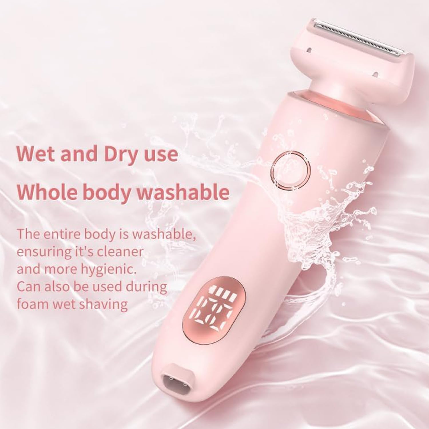 ENVGSOMP Silkglide Pro - 2024 Best Silk Glide Razor, Silk Glide Epilator Painless Hair Removal at Home, 2 in 1 Electric Shaver Razors for Women, Wet & Dry (Pink)