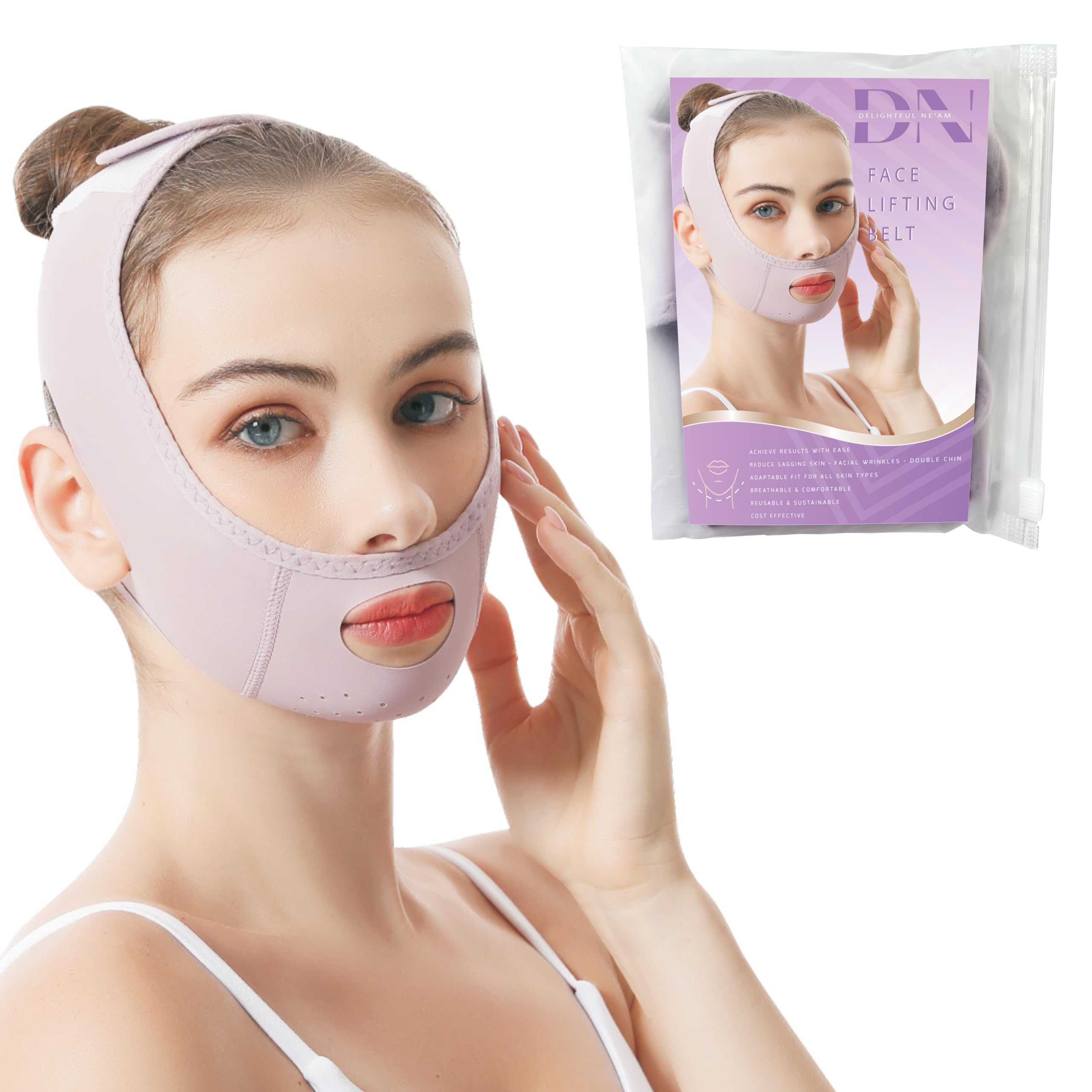 V Line Lifting Mask Double Chin Reducer| Chin Lifting Band| v line Face Lifting Strap| Face Slimmer Strap| Face Slimming Strap| Face Strap For Double Chin| Double Chin Strap| Chin Lifting Mask