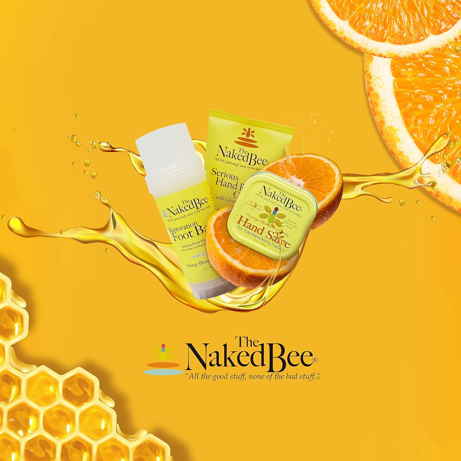 The Naked Bee Grapefruit Blossom Honey with Ceramide 3 Serious Hand Repair Cream Lotion - 2 Pack