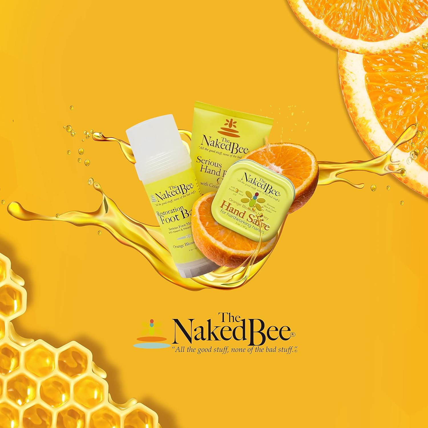 The Naked Bee Grapefruit Blossom Honey with Ceramide 3 Serious Hand Repair Cream Lotion - 2 Pack